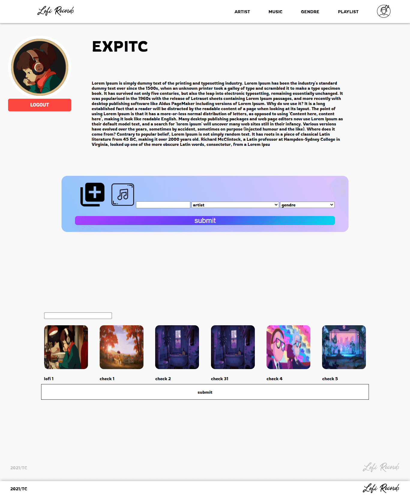 Creator Page